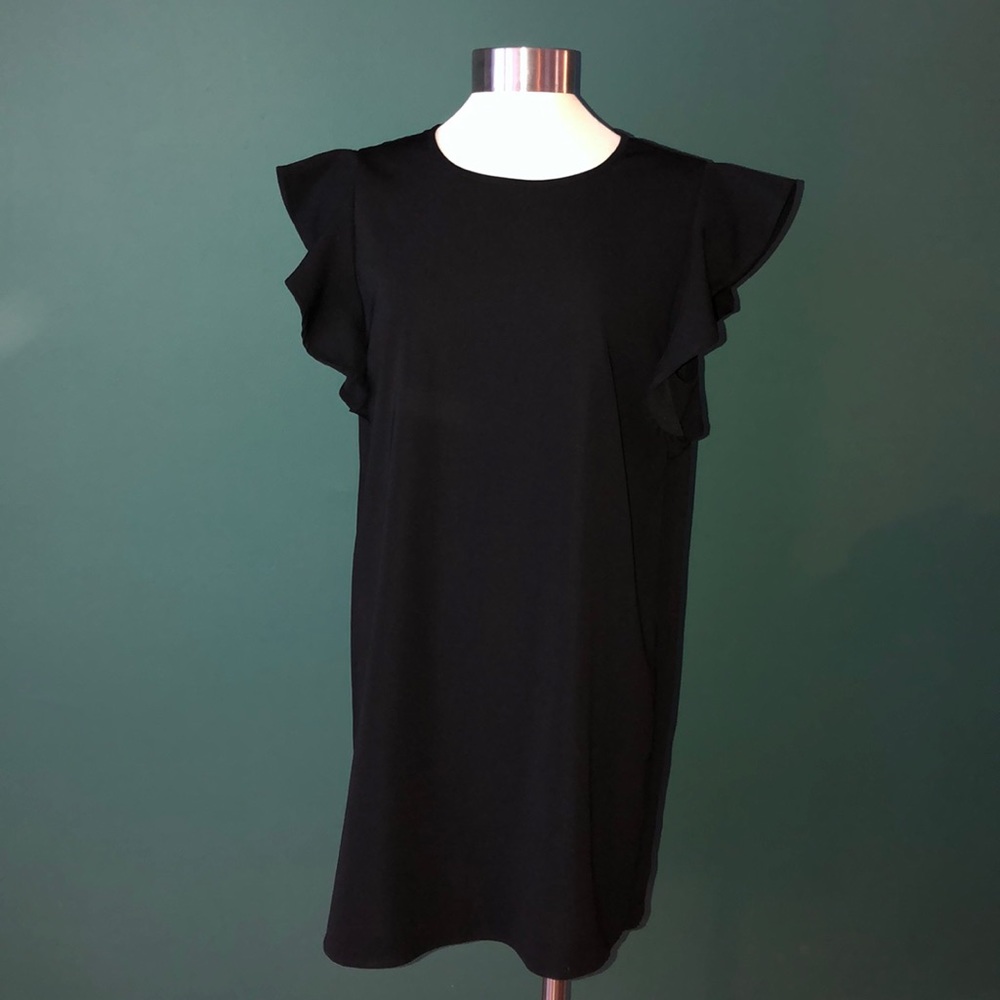 Ruffled Sleeve Cocktail Dress